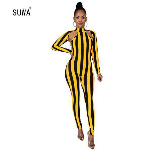 vertical striped slim-fit pencil jumpsuit 2020 spring casual women o neck hollow-out bodycon skinny romper femme overalls, Black;white
vertical striped slim-fit pencil jumpsuit 2020 spring casual women o neck hollow-out bodycon skinny romper femme overalls, Black;white