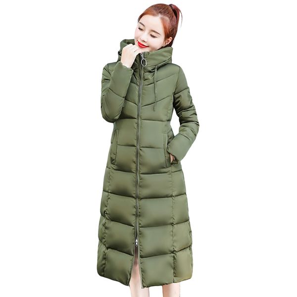 fashion plus size solid slim women winter hooded coat thick down parka long female winter down cotton jacket outwear, Black
fashion plus size solid slim women winter hooded coat thick down parka long female winter down cotton jacket outwear, Black