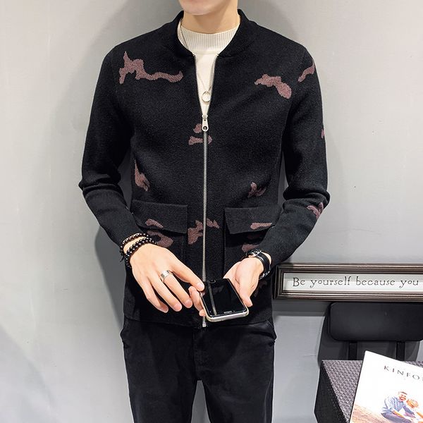 autumn man camouflage stand lead zipper knitting sweater cardigan tide male jacket loose coat cardigan jacket high quality, White;black
autumn man camouflage stand lead zipper knitting sweater cardigan tide male jacket loose coat cardigan jacket high quality, White;black