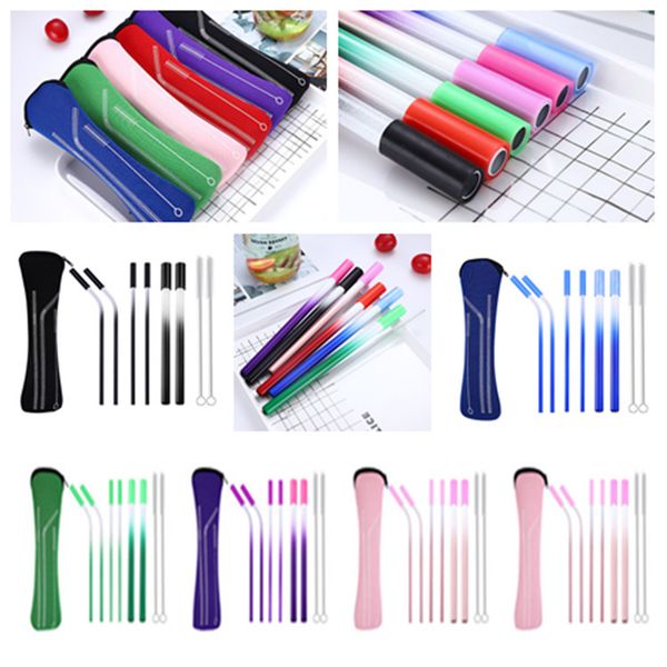 green portable 304 stainless steel straws suit creative reusable straws paint with silica gel head drinking straw skitchen barwaret2i5366
green portable 304 stainless steel straws suit creative reusable straws paint with silica gel head drinking straw skitchen barwaret2i5366