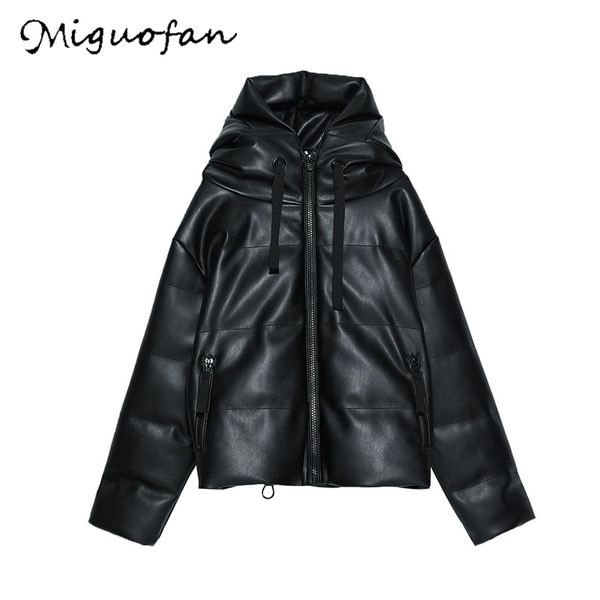 miguofan hooded parkas faux leather coats winter women pu leather coats warm black pu elegant zipper outwear jackets female
miguofan hooded parkas faux leather coats winter women pu leather coats warm black pu elegant zipper outwear jackets female