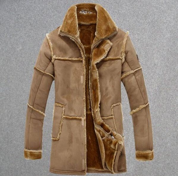 winter men's casual thickening long paragraph lamb fur leather jacket simple large size loose suede leather jacket male, Black
winter men's casual thickening long paragraph lamb fur leather jacket simple large size loose suede leather jacket male, Black