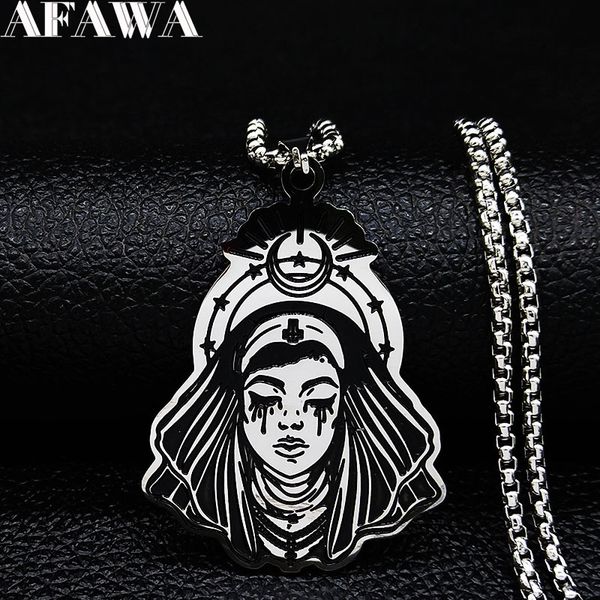 witch stainless steel statement necklace women pour the cross moon black enamel necklaces jewelry christmas gift joyas n19935, Silver
witch stainless steel statement necklace women pour the cross moon black enamel necklaces jewelry christmas gift joyas n19935, Silver