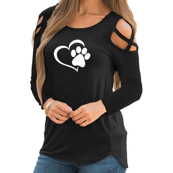 дизайнер рубашка женская tshirt новая мода собака paw печати тенниска женский топ с длинным рукавом harajuku обрезаны плеча смешные женщины, White
дизайнер рубашка женская tshirt новая мода собака paw печати тенниска женский топ с длинным рукавом harajuku обрезаны плеча смешные женщины, White