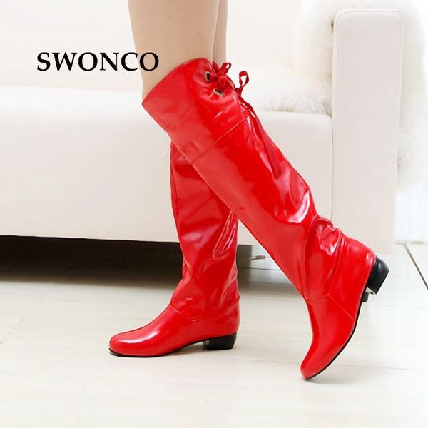 swonco women's high boots 2018 autumn winter pu leather knee-high boot female shoes leather boots women black shoes size 34-47
swonco women's high boots 2018 autumn winter pu leather knee-high boot female shoes leather boots women black shoes size 34-47