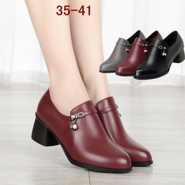 18 spring new style women's singles leather shoes deep mouth semi-high heeled waterproof platform england single boots ky1710 pl, Black
18 spring new style women's singles leather shoes deep mouth semi-high heeled waterproof platform england single boots ky1710 pl, Black