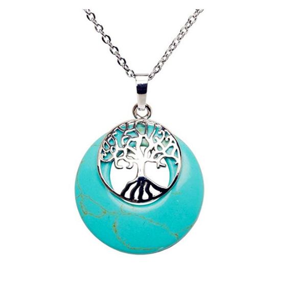 fyjs unique silver plated tree of life round hollow green turquoises stone pendant link chain necklace for party gift
fyjs unique silver plated tree of life round hollow green turquoises stone pendant link chain necklace for party gift