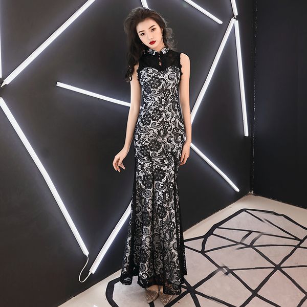 large size 3xl chinese dress cheongsam famale black&white hollow out evening party gown noble exquisite qipao vestidos, Red
large size 3xl chinese dress cheongsam famale black&white hollow out evening party gown noble exquisite qipao vestidos, Red