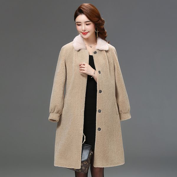 women's fur & faux winter women real coat sheep shearing wool womens collar jacket warm overcoat abrigo mujer 2231 yy460, Black
women's fur & faux winter women real coat sheep shearing wool womens collar jacket warm overcoat abrigo mujer 2231 yy460, Black