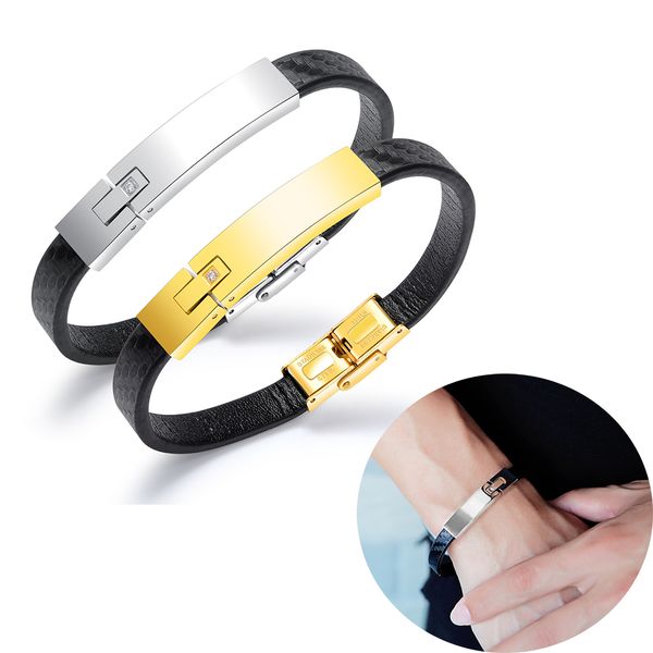 cool men pu leather cuff bracelet stainless steel resin rhinestone wristband bangle fashion jewelry charm bracelets gift for son boy, Golden;silver
cool men pu leather cuff bracelet stainless steel resin rhinestone wristband bangle fashion jewelry charm bracelets gift for son boy, Golden;silver