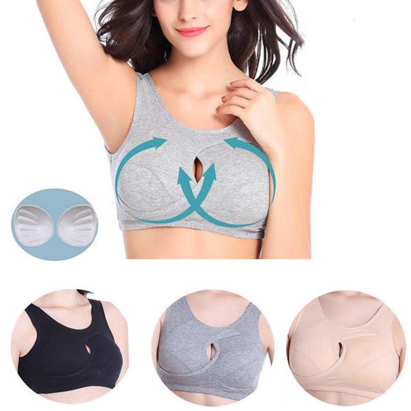 klv fashion women anti-sagging bra push up adjustable underwired bras sleeping cotton underwear brassiere female soft wireb, Red;black
klv fashion women anti-sagging bra push up adjustable underwired bras sleeping cotton underwear brassiere female soft wireb, Red;black