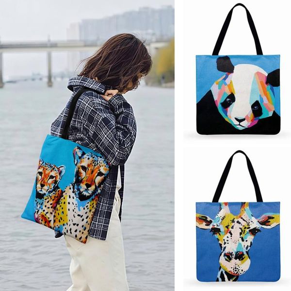 ladies shoulder bag vintage oil painting panda giraffe print tote bag women casual totes fashion shopping outdoor beach bags
ladies shoulder bag vintage oil painting panda giraffe print tote bag women casual totes fashion shopping outdoor beach bags