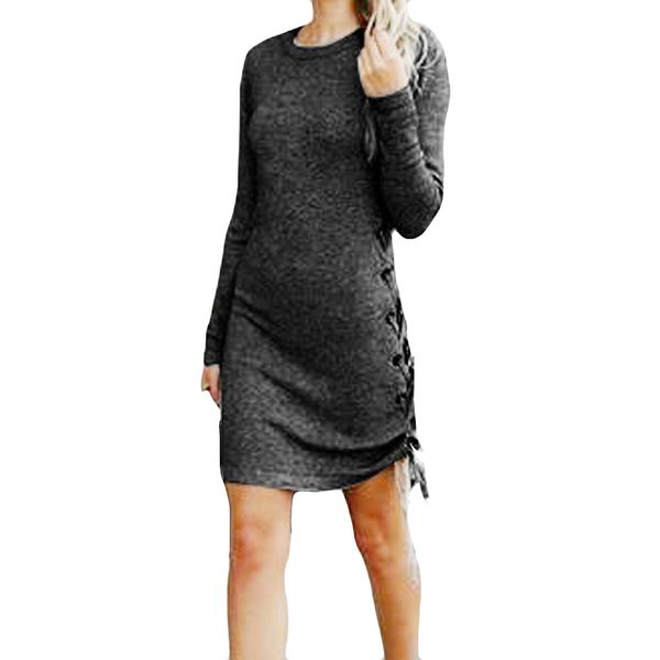 2018 summer dress female women fashion solid long sleeve o-neck bandage dresses fashion vestidos robe, Black;gray
2018 summer dress female women fashion solid long sleeve o-neck bandage dresses fashion vestidos robe, Black;gray