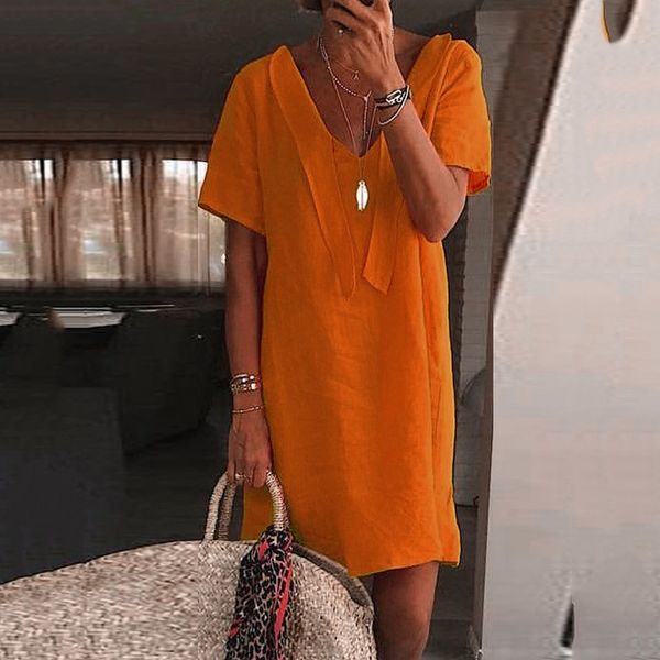 women's summer dress fashion short sleeve v neck casual solid loose mini dresses party dress summer dresses 2019 vestidos new, Black;gray
women's summer dress fashion short sleeve v neck casual solid loose mini dresses party dress summer dresses 2019 vestidos new, Black;gray
