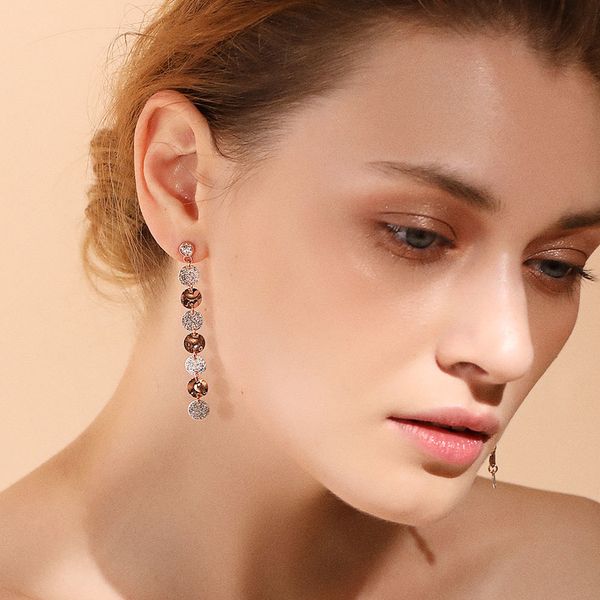 viennois rose gold color rhinestone drop earrings for women round tassel earrings female wedding party jewelry, Silver
viennois rose gold color rhinestone drop earrings for women round tassel earrings female wedding party jewelry, Silver