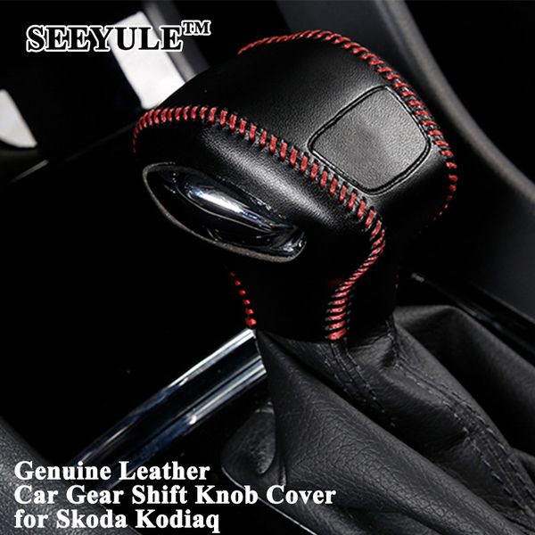 1pc seeyule genuine leather car console gear shift knob collars cover deluxe decoration styling car accessories for kodiaq
1pc seeyule genuine leather car console gear shift knob collars cover deluxe decoration styling car accessories for kodiaq