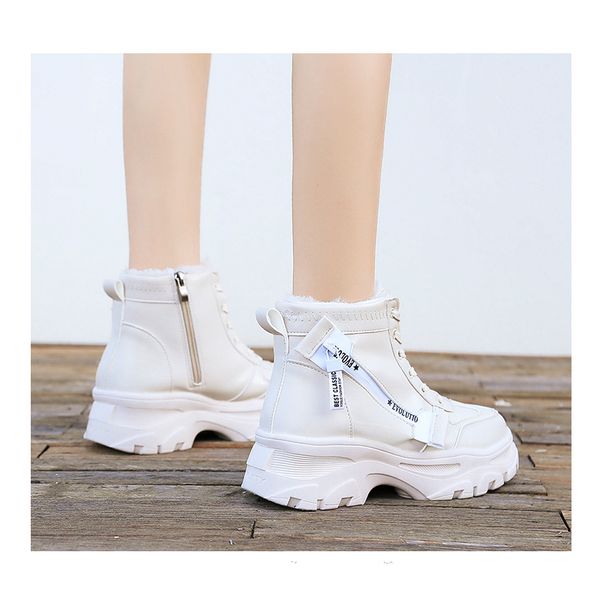 women winter boots fur women's boots platform sneakers combat woman white sneaker warm winter ankle, Black
women winter boots fur women's boots platform sneakers combat woman white sneaker warm winter ankle, Black