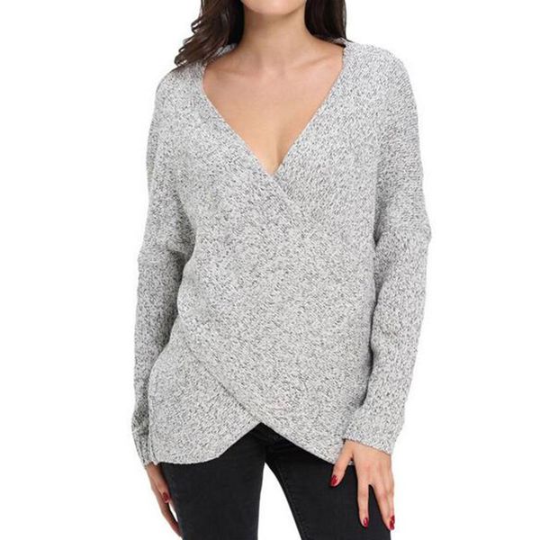new women's stylish criss cross wrap front loose fit baggy sweater jumper, White;black
new women's stylish criss cross wrap front loose fit baggy sweater jumper, White;black