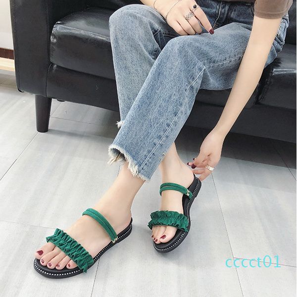 new low heels suede women designer sandals lady fashion casual beach shoes female slippers green/khaki/black/pink color ct1
new low heels suede women designer sandals lady fashion casual beach shoes female slippers green/khaki/black/pink color ct1