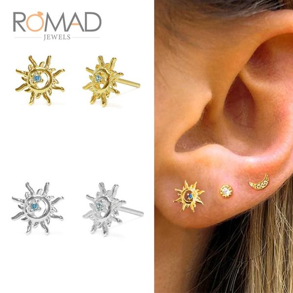 romad 2019 new blue zircon sun flower earrings stud 925 sterling silver earrings for women gifts, Golden;silver
romad 2019 new blue zircon sun flower earrings stud 925 sterling silver earrings for women gifts, Golden;silver