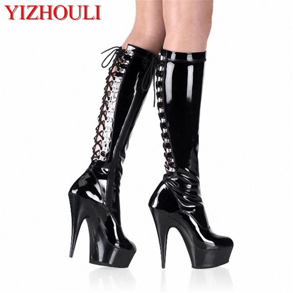 pole dancing classic round toe lace boots 6 inch platform 15 cm high heels platform knee-high boots, Black
pole dancing classic round toe lace boots 6 inch platform 15 cm high heels platform knee-high boots, Black