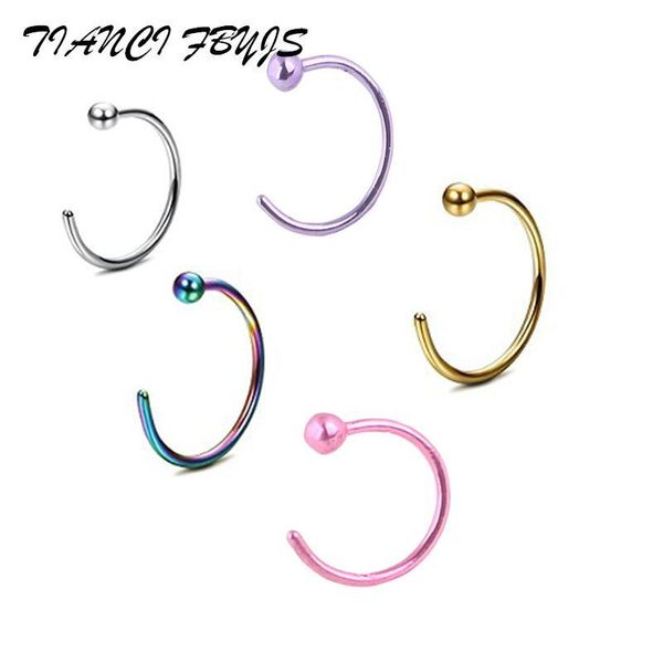 ticnci fbyjs piercing nose hoop nose ring mix 7 color body jewelry tragus ear stud helix clip rings, Silver
ticnci fbyjs piercing nose hoop nose ring mix 7 color body jewelry tragus ear stud helix clip rings, Silver