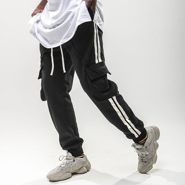 2019 hip hop black stripe joggers pants streetwear male pant casual harajuku pocket sweatpants
2019 hip hop black stripe joggers pants streetwear male pant casual harajuku pocket sweatpants