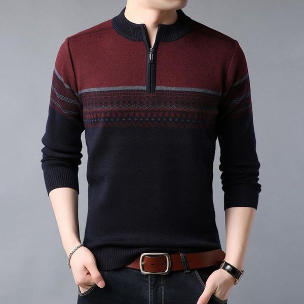 mens knit sweater pullover basic stand collar thick for autumn winter patchwork fashion casual bo21141226, White;black
mens knit sweater pullover basic stand collar thick for autumn winter patchwork fashion casual bo21141226, White;black