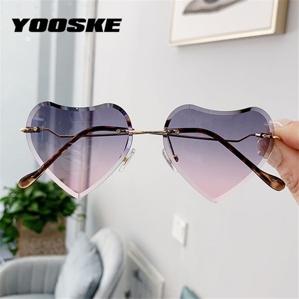 yooske kids heart shaped sunglasses girls fashion rimless sun glasses children clear gradient sunglass shades uv400, White;black
yooske kids heart shaped sunglasses girls fashion rimless sun glasses children clear gradient sunglass shades uv400, White;black