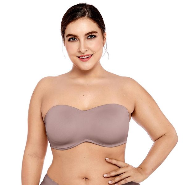 women's plus size full coverage unlined smooth seamless invisible underwire strapless minimizer bra, Red;black
women's plus size full coverage unlined smooth seamless invisible underwire strapless minimizer bra, Red;black