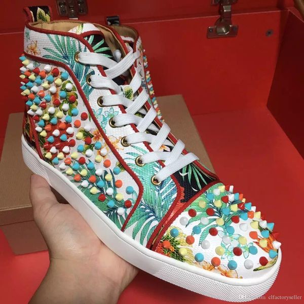 luxury designer sneakers men women casual shoes party dress high-cut studded spikes platforms red bottom trainers shoes sneaker, Black
luxury designer sneakers men women casual shoes party dress high-cut studded spikes platforms red bottom trainers shoes sneaker, Black