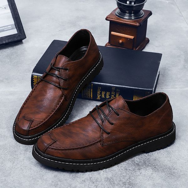 social england small leather shoes men shoes trendy spring versatile youth casual korean-style trend business moccosins, Black 
social england small leather shoes men shoes trendy spring versatile youth casual korean-style trend business moccosins, Black