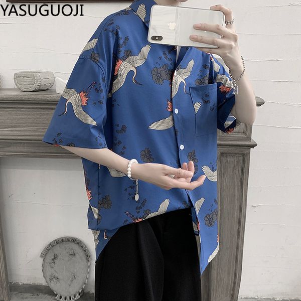 yasuguoji new arrival men's shirts men hawaiian camicias casual one button wild shirts printed short-sleeve blouses 2020, White;black
yasuguoji new arrival men's shirts men hawaiian camicias casual one button wild shirts printed short-sleeve blouses 2020, White;black