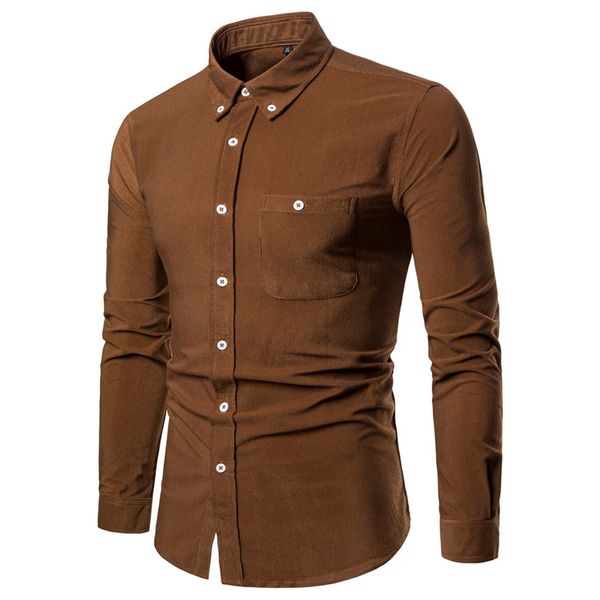 spring autumn cotton corduroy shirt men 2020 brand long sleeve mens casual button down dress shirts business social shirt male, White;black
spring autumn cotton corduroy shirt men 2020 brand long sleeve mens casual button down dress shirts business social shirt male, White;black