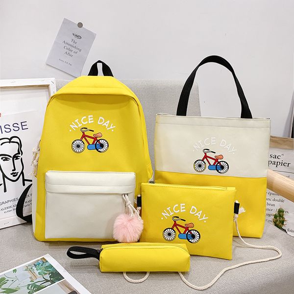 hipster four-piece female canvas backpack primary and secondary school schoolbag leisure fashion outdoor travel backpack
hipster four-piece female canvas backpack primary and secondary school schoolbag leisure fashion outdoor travel backpack