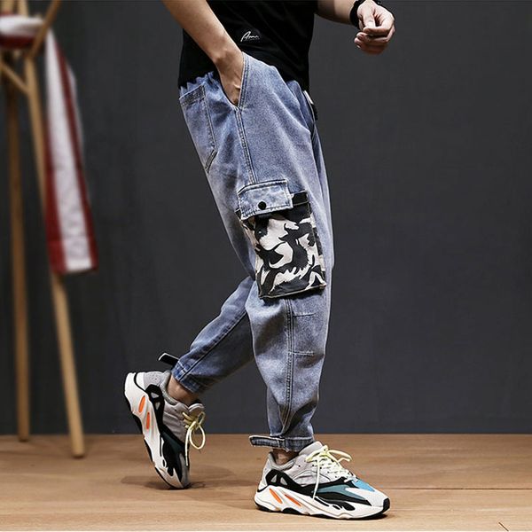 japanese style fashion men jeans loose fit camouflage pocket designer denim cargo pants streetwear hip hop jeans men joggers, Blue
japanese style fashion men jeans loose fit camouflage pocket designer denim cargo pants streetwear hip hop jeans men joggers, Blue