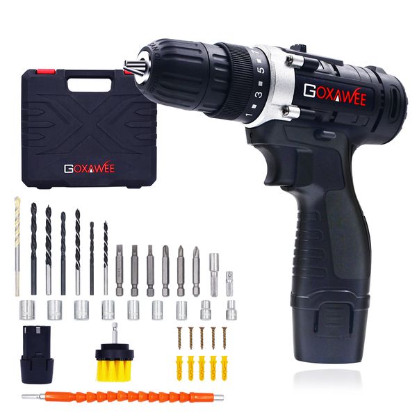 electric screwdriver cordless drill wireless power driver 12-volt dc lithium-ion battery two speeds with 100pcs screwdriver bits
electric screwdriver cordless drill wireless power driver 12-volt dc lithium-ion battery two speeds with 100pcs screwdriver bits