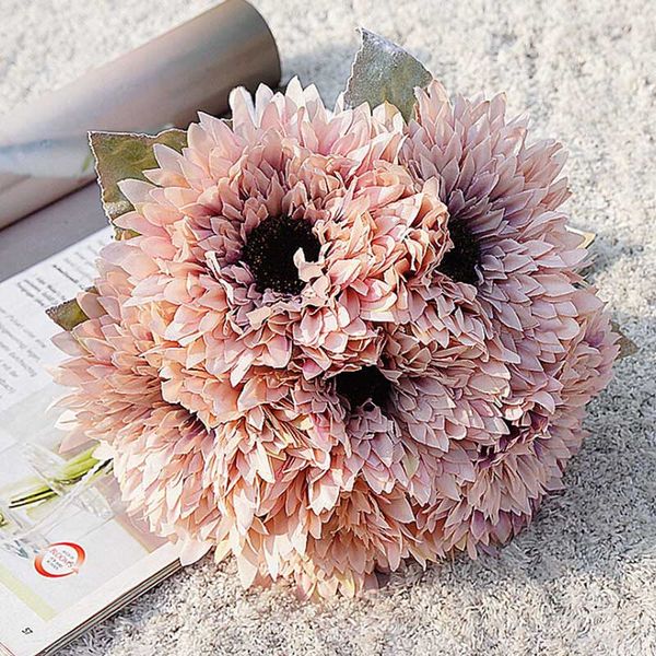 new 6 heads artificial sunflowers bouquet leaves party holding flower home decoration for indoor and outdoor
new 6 heads artificial sunflowers bouquet leaves party holding flower home decoration for indoor and outdoor