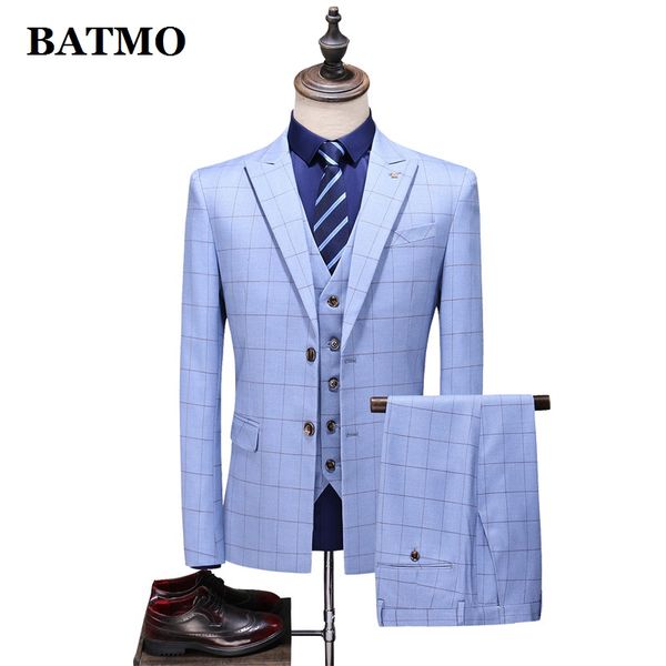 batmo 2020 new arrival plaid casual suits men,men's wedding dress,jackets+pants+vest,plus-size s-5xl sjt106, White;black
batmo 2020 new arrival plaid casual suits men,men's wedding dress,jackets+pants+vest,plus-size s-5xl sjt106, White;black