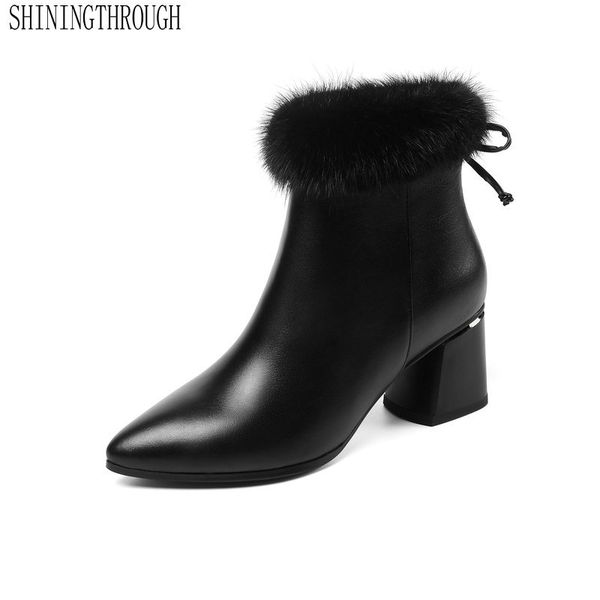 2020 genuine leather ankle ziper snow boots fashion high heel women shoes autumn winter to keep warm party dress shoes, Black
2020 genuine leather ankle ziper snow boots fashion high heel women shoes autumn winter to keep warm party dress shoes, Black