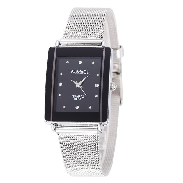 square watch women watches fashion dress quartz wrist watch ladies steel mesh silver clock gift montre femme, Slivery;brown
square watch women watches fashion dress quartz wrist watch ladies steel mesh silver clock gift montre femme, Slivery;brown
