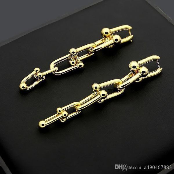 new u-shaped stainless steel earrings 18k gold rose silver long pendant earrings come with dust bag for couples gift, Golden;silver
new u-shaped stainless steel earrings 18k gold rose silver long pendant earrings come with dust bag for couples gift, Golden;silver