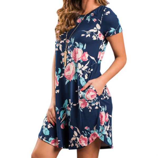 Summer O Neck Women Mini Dress Floral Print Short Sleeve Dresses Party Vestido Abouve Knee Beach Sundress
Summer O Neck Women Mini Dress Floral Print Short Sleeve Dresses Party Vestido Abouve Knee Beach Sundress