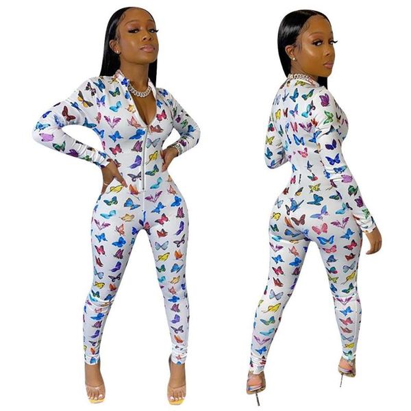 cute butterfly pattern fashion women jumpsuits multicolored printing long sleeves zipper front stretchy rompers 2020, Black;white
cute butterfly pattern fashion women jumpsuits multicolored printing long sleeves zipper front stretchy rompers 2020, Black;white