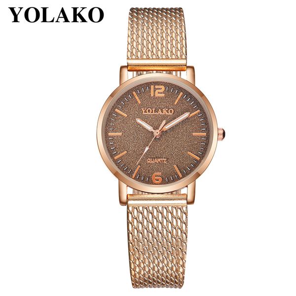 2019 cross-border for yolako women's watch stainless steel star foundation watch simple matte digital quartz spot, Slivery;brown
2019 cross-border for yolako women's watch stainless steel star foundation watch simple matte digital quartz spot, Slivery;brown