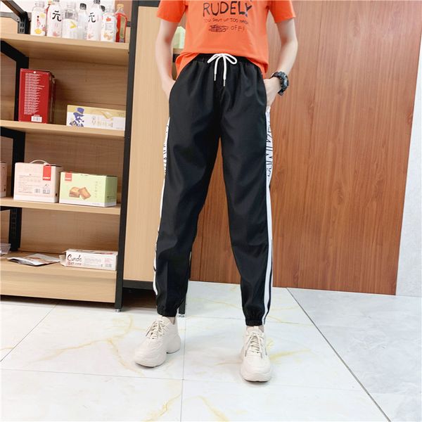 new women fashion streetwear pants ankle length elastic waist joggers female loose trousers casual plus size harem pants, Black;white
new women fashion streetwear pants ankle length elastic waist joggers female loose trousers casual plus size harem pants, Black;white
