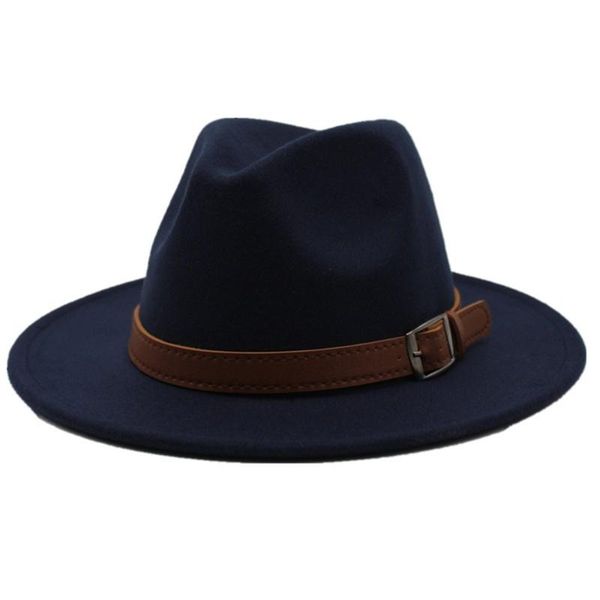 men women fedora hat with leather belt outdoor casual hat winter jazz size 56-58cm, Blue;gray
men women fedora hat with leather belt outdoor casual hat winter jazz size 56-58cm, Blue;gray