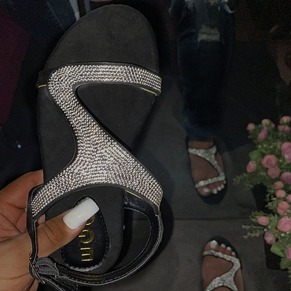 summer women flat sandals rhinestone peep toe back strap buckle 2020 fashion casual beach female ladies shoes zapatos de mujer, Black
summer women flat sandals rhinestone peep toe back strap buckle 2020 fashion casual beach female ladies shoes zapatos de mujer, Black