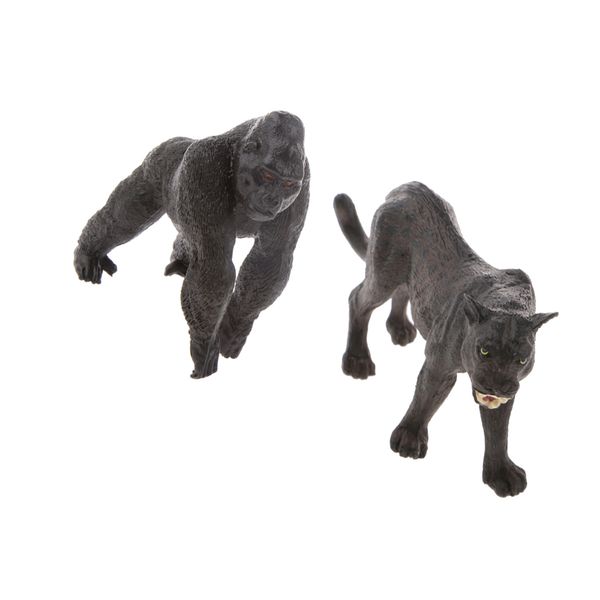 wild jungle animal model statue, black panther & silverback gorilla figures, kids educational toy, home decor
wild jungle animal model statue, black panther & silverback gorilla figures, kids educational toy, home decor