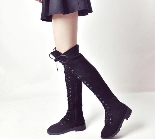 big 43 women boots motorcycle boot winter ladies fashion square heel boots shoes over the knee thigh high suede long, Black
big 43 women boots motorcycle boot winter ladies fashion square heel boots shoes over the knee thigh high suede long, Black